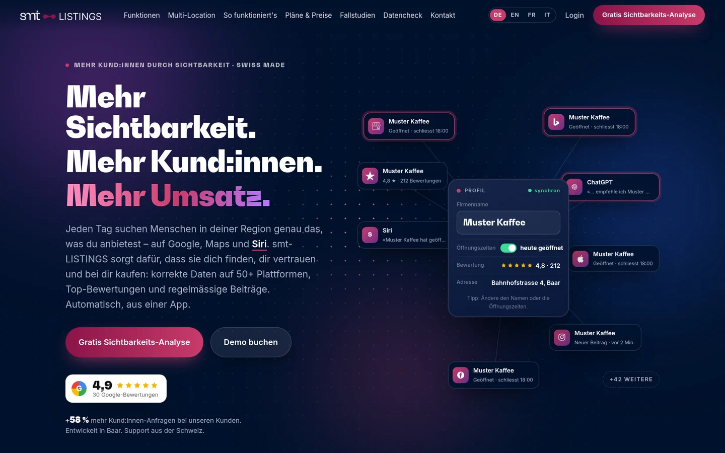 Startseite von smt-listings.io