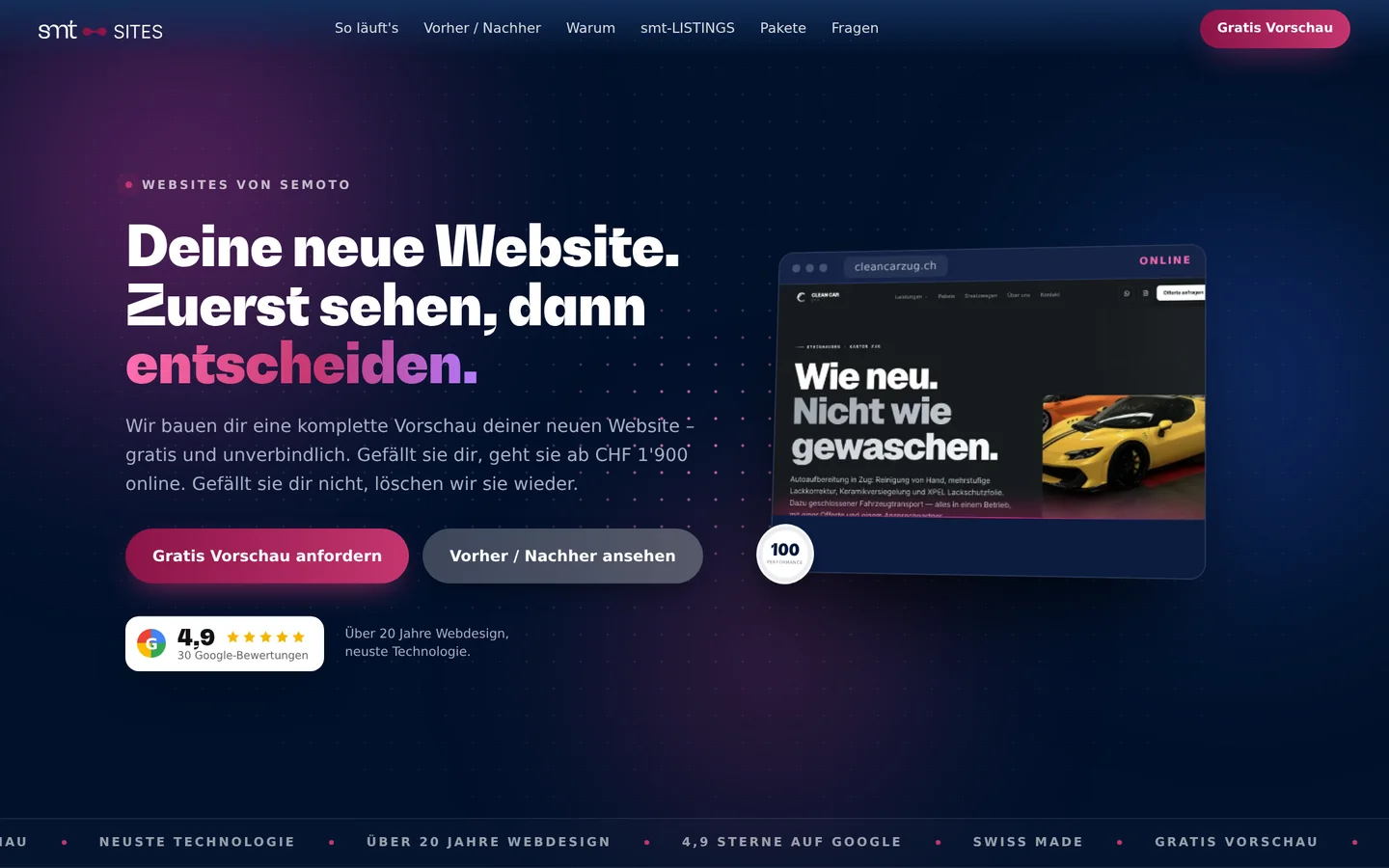 Startseite von smt-sites.io